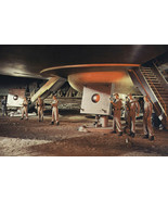 Forbidden Planet cult movie flying saucer spaceship guarded by men 8x12 ... - £9.21 GBP
