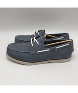 CLUBROOM Womens Light Blue Moc Toe Padded Elliot Round Toe Boat Shoes 9M - £18.86 GBP