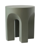 LeisureMod Round Side Table in Fiberstone with Arched Base Design Compac... - $3,889.67 MXN