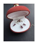 BEAUTIFUL YELLOW GOLD RUBY AND DIAMOND BOXED JEWELRY GARNITURE SKY - €626,18 EUR