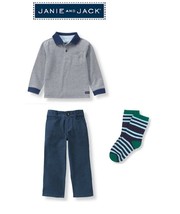 Janie and Jack Boys &quot;Auto Club&quot; 3 pc set:Shirt/Pants/Socks 3-6 m - $57.42