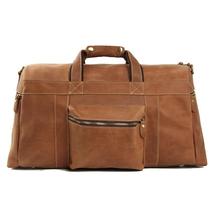 Super Large Leater Overnight Bag Duffle Bag Laptop Weekend Bag Men&#39;s Travel Bag - £228.26 GBP