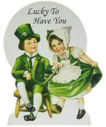 Lucky To Have You Vintage Decoration With Easel St Patrick&#39;s Day Home Decor - £5.50 GBP