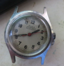 Vintage DOXA Military WW2 Steel model AOL 17 jewels 27mm bezel - £74.60 GBP