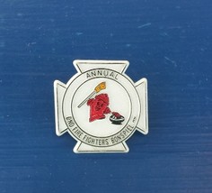 Ono Fire Fighters Annual Curling Bonspiel -- Pinback - Great Collector&#39;s Piece - £9.45 GBP