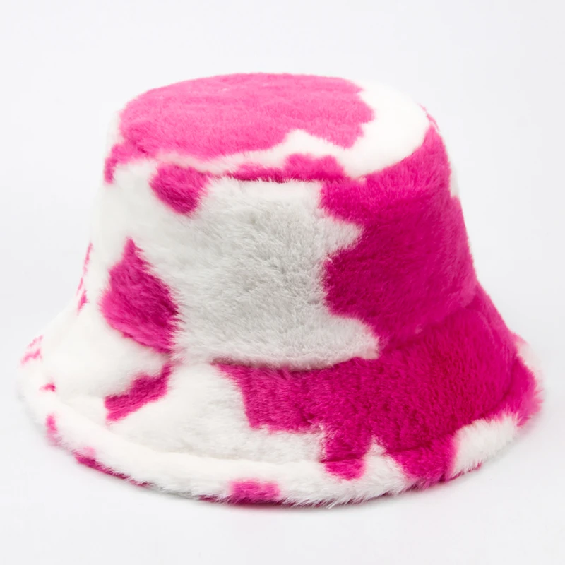 CNTANG New 2024 Women Bucket Hat Autumn And Winter Warm  Print Plush Fashion  Ca - £99.01 GBP