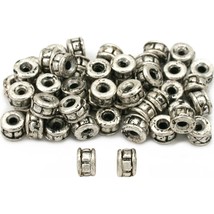 Bali Spacer Beads Antique Silver Plated 5mm 50Pcs Approx. - £5.73 GBP