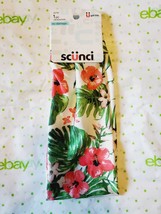 Scunci No Damage Headwrap White Floral Tropical Pink Flowers New - £7.28 GBP