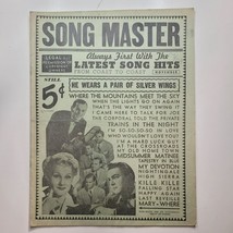 Song Master Magazine November 1942 Lyrics Guide Musicians Stars Billboard Hits - £14.10 GBP