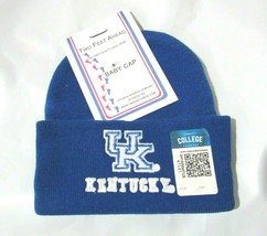 NCAA Kentucky Wildcats White Script Logo Royal Knit Hat Newborn Two Feet Ahead - £9.21 GBP