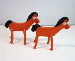 Lot of 2 Vintage Rubber Bendable POKEY the Gumby Horse Figures by Jesco - £7.98 GBP