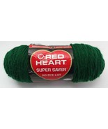 Red Heart Super Saver Worsted Weight Acrylic Yarn - 1 Skein Hunter Green... - £5.18 GBP