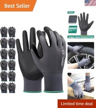12-Pairs Nitrile Coated Lightweight Gloves - Breathable Safety Workwear,... - $784.64 MXN