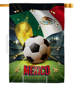 World Cup Mexico House Flag Soccer 28 X40 Double-Sided Banner - £29.20 GBP