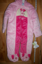 Disney Baby Clothes 12M Winnie the Pooh Pram Pink Piglet Footed Infant Hoodie - £22.76 GBP
