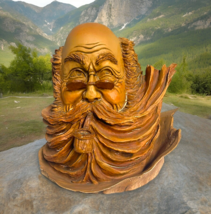 Stephen Herrero Sculpture Burl Head Pipe Smoking Man Artist Signed Numbe... - £100.83 GBP