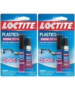 2 ~ LOCTITE Plastics 2pc Bonding System Super Glue Metal Leather Ceramic... - £32.15 GBP