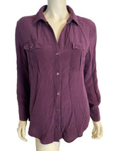 Tommy Bahama Purple Long Sleeve Silk Blouse Size L - £18.97 GBP