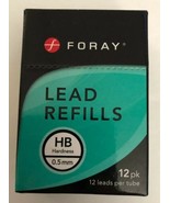 FORAY Lead Refills,0.5 mm,HB Hardness,Tube Of 12 E Leads,Pack Of 12 Tube... - $6.81