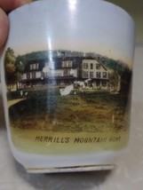 OLD Merrill&#39;s Mountain Home WARREN NEW HAMPSHIRE  Souvenir Cup Advertising - £29.58 GBP