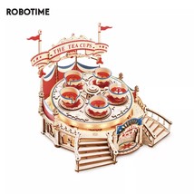 Robotime Rokr Tilt-A-Whirl The Tea Cup Amusement Park Series Building Toy Birthd - £73.18 GBP