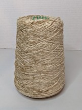 Silk City Fibers Rayon Cone Yarn Chenille Luxury 1300 YPP Cone BISQUE 1lb 2.2oz - $23.38