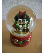 Disney 2009 Mickey &amp; Minnie Christmas Snow globe  - £27.53 GBP