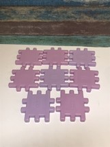 Lot Of 8 Little Tikes Wee Waffle Blocks 4" Building Toys Purple - $9.99