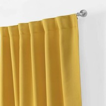 Catania Mustard Color Blackout Decorative Curtains Drapes 2 Pcs 80% Shades - £49.96 GBP