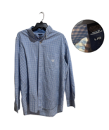 Chaps Men’s Large Blue Gingham Button-Down Shirt Long Sleeve - $13.86