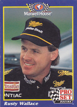 Rusty Wallace #16 - Nascar 1992 Maxwell House Pro Set Trading Card - £0.77 GBP
