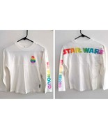 Disney Pride Collection &quot;Be Proud&quot; BB8 Long Sleeve Spirit Jersey Tee Whi... - $61.54 CAD