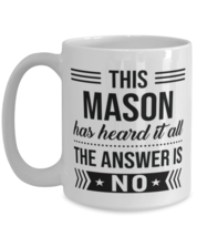 Coffee Mug for Mason - 15 oz Funny Tea Cup For Office Friends Co-Workers Men  - £13.54 GBP