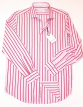 $180 ROBERT GRAHAM X Collection BUTTON Detail Shirt STRIPED Pink White A... - $158.37