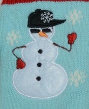 DMM Uncle Bobs XSweat Ugly Knitted Bottle Sweater Light Blue With Snowman image 2