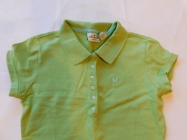 Aeropostal Size S Slim Fit Juniors women&#39;s short sleeve polo shirt Green... - £12.07 GBP