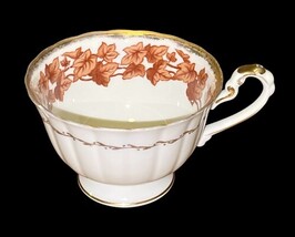 Vintage Gold Gilded Porcelain Cup with Autumn Leaf Design, 2.5" Tall image 6