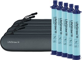 Lifestraw Blue Personal Water Filter Gray Carry Case, Family Size Pack Of 5 For - £129.45 GBP