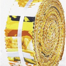 Sunflower Blooms Quilting Roll: 40Pcs Floral Artistic Print - £56.14 GBP