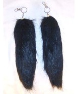 JUMBO BLACK FOX TAIL KEY CHAIN foxes wild animals NEW imatation animal f... - €5,78 EUR
