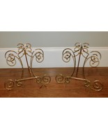 LOT 2 Easel Plate Holder Stand Display Picture Book Scroll Gold Metal VI... - $571.63 MXN
