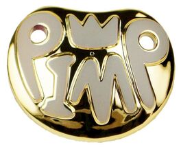 BILLY BOB GOLD PIMP CHILDRENS PACIFIER  baby pacifer teether TODDLER CHI... - $9.49