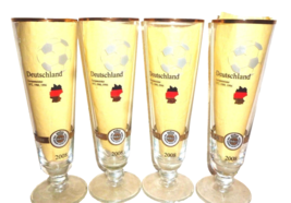 4 Warsteiner Soccer EuroCup 2008 Championship Team Germany German Beer Glasses - $14.95