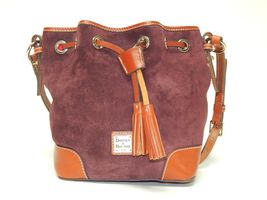 Dooney &amp; Burke Suede Bucket Tassel Drawstring 100% Leather Crossbody Bag... - $176.24 CAD