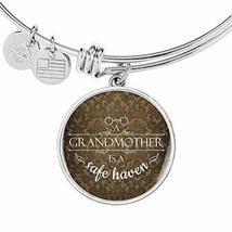 Express Your Love Gifts A Grandmother is A Safe Haven Stainless Steel or 18k Gol - £24.46 GBP