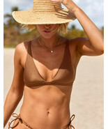 Aerie American Eagle Swim Shine Rib Plunge Bikini Top XX-SMALL Horizon B... - $37.10 CAD