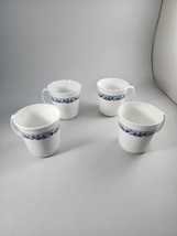 Set of 4 Corelle OLD TOWN BLUE Onion Vintage Coffee Tea Cups Mugs - £15.49 GBP