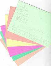 Embossed Paper. 5&quot;x7&quot;. Tree Scene. 10 Sheets In Assorted Colours - $3.50