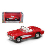 Brand New 1/43 Diecast Model Car of a 1957 Red Chevrolet Corvette Conver... - £20.33 GBP