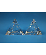 Orrefors Sweden Mid Century Modernist Art Glass Candle Holder Pair - $29.59